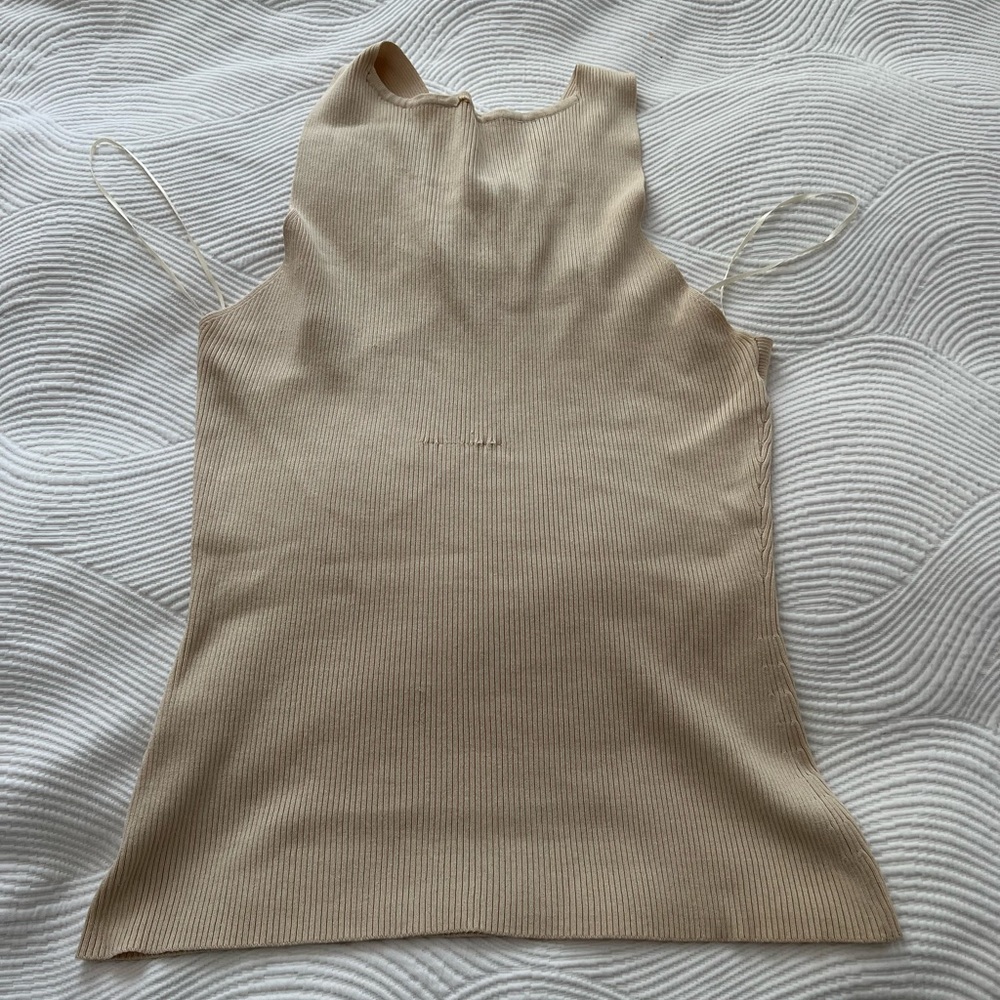 Tan Ribbed Top - Picture 2 of 4